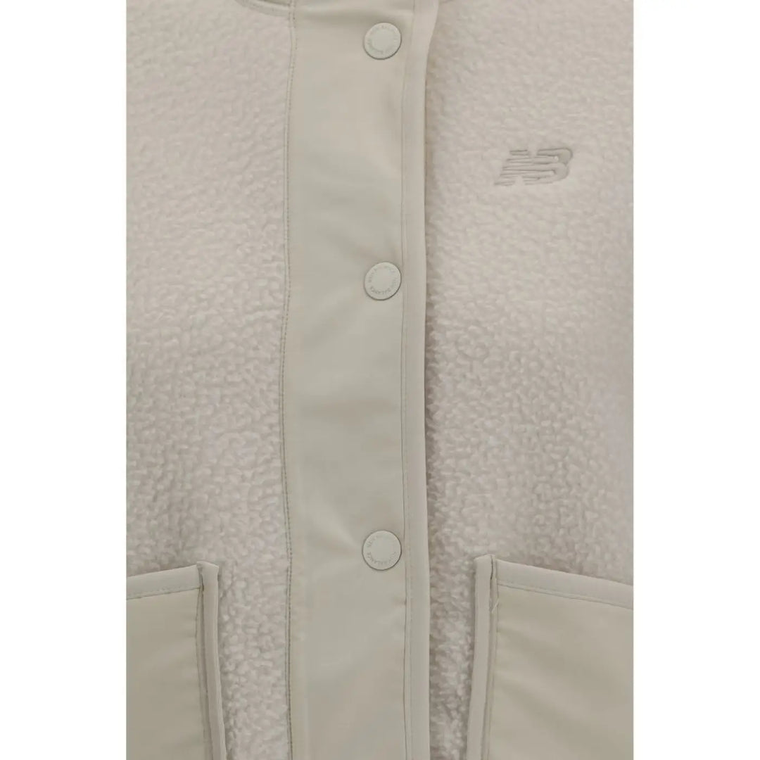 New Balance White Recycled Polyester Shell Jacket