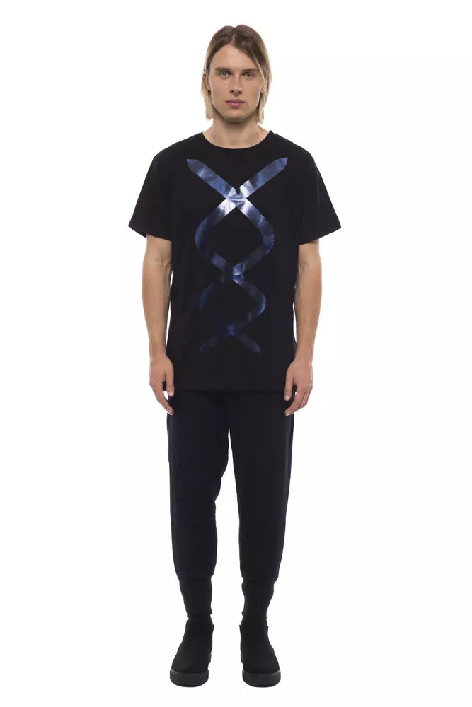 Nicolo Tonetto Black Cotton Men T-shirt
