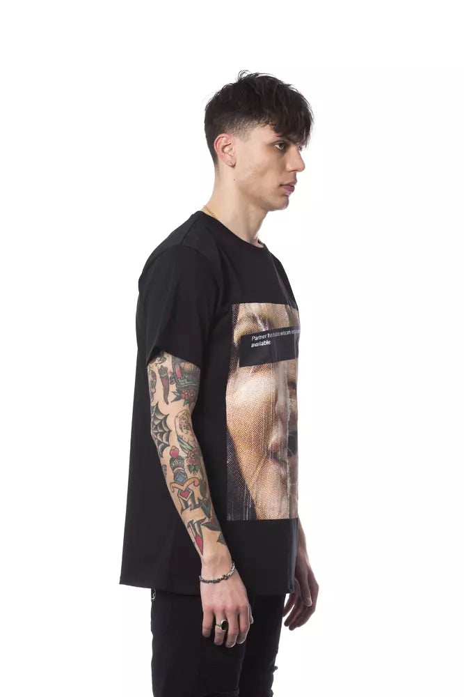Nicolo Tonetto Black Cotton Men T-shirt