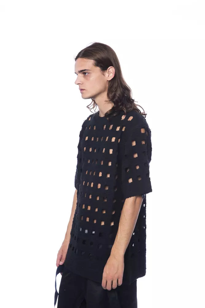 Nicolo Tonetto Black Cotton Men T-shirt