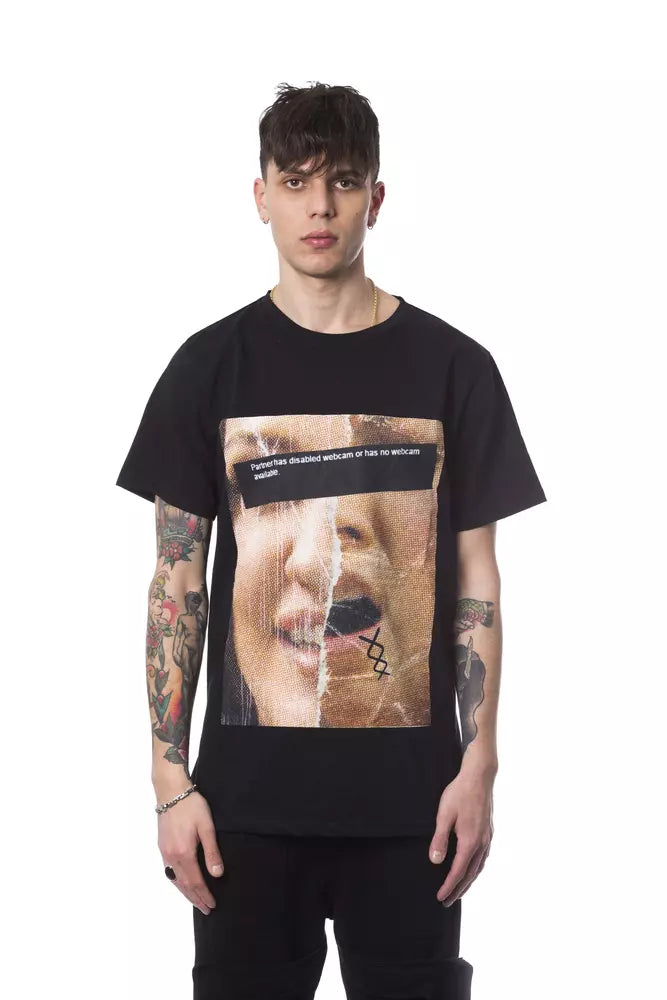 Nicolo Tonetto Black Cotton Men T-shirt