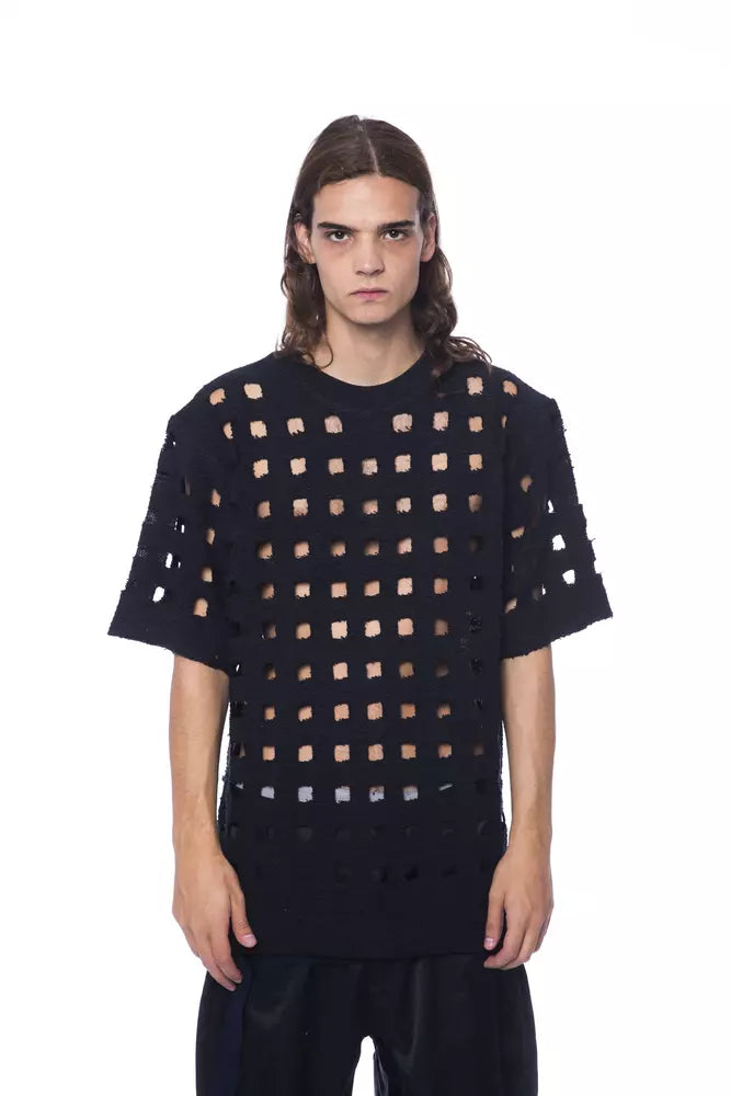 Nicolo Tonetto Black Cotton Men T-shirt