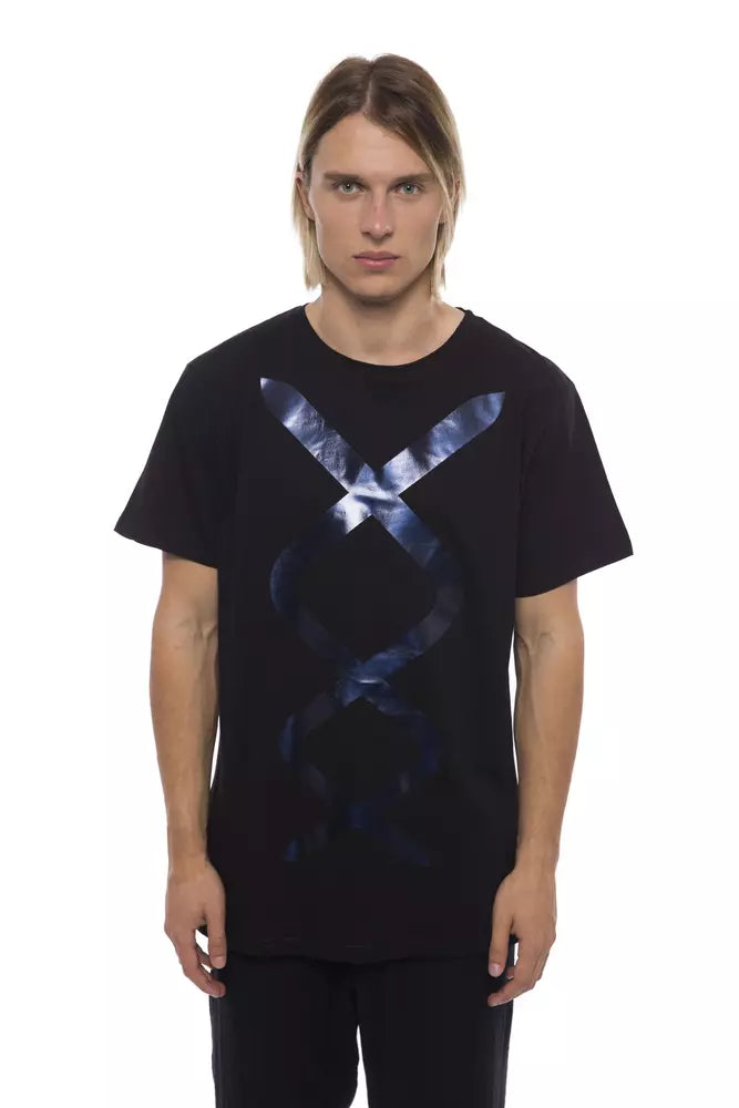 Nicolo Tonetto Black Cotton Men T-shirt