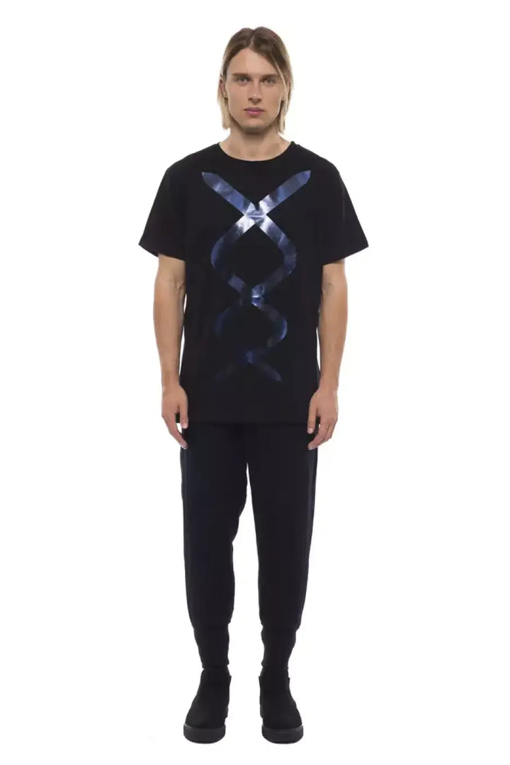 Nicolo Tonetto Black Cotton Men T-Shirt