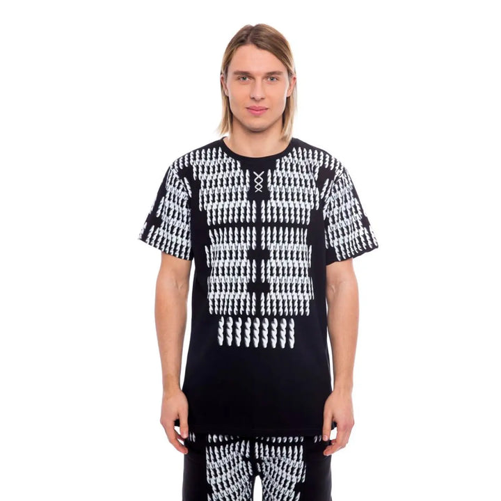 Nicolo Tonetto Black Cotton Men T-Shirt