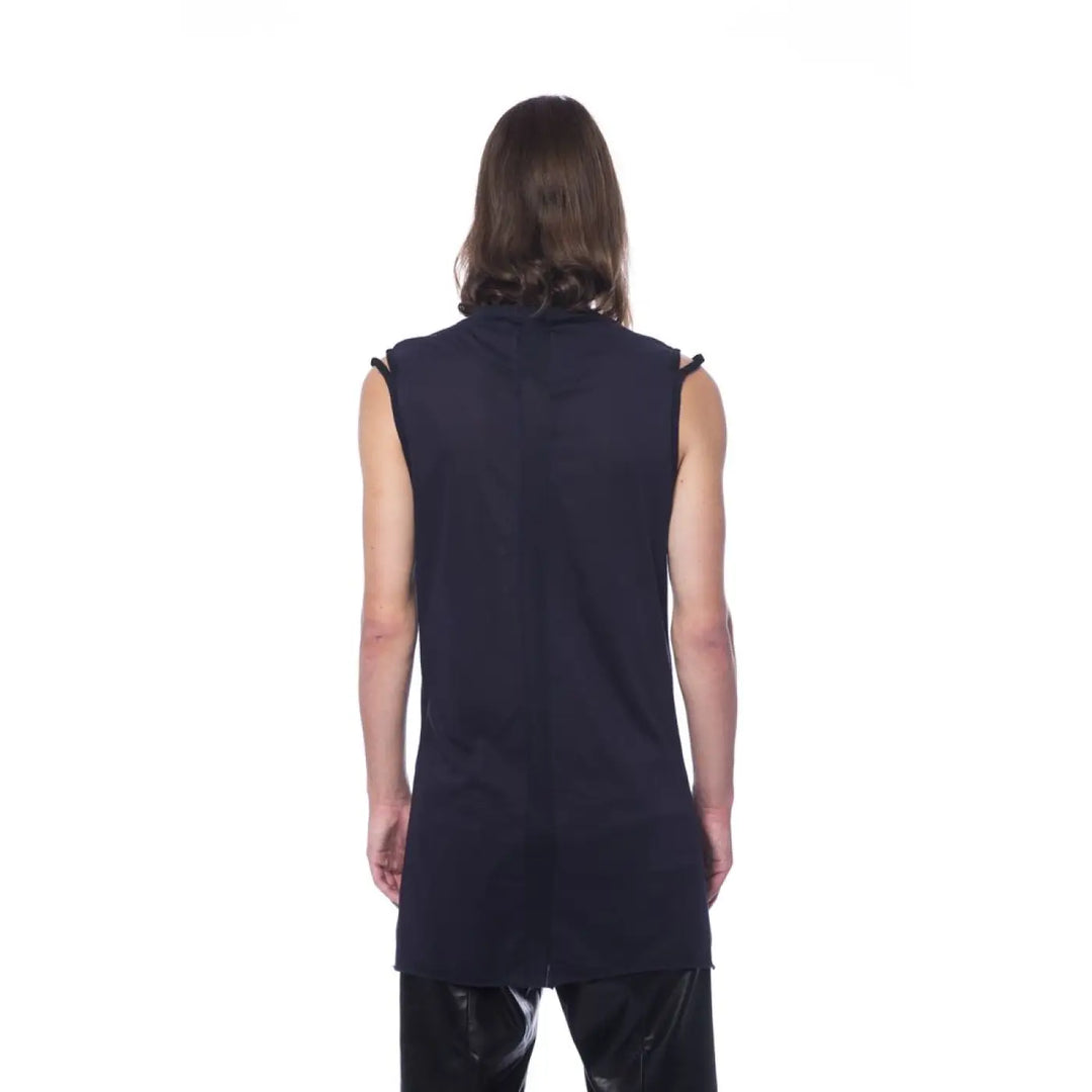Nicolo Tonetto Black Cotton Men Tank Top