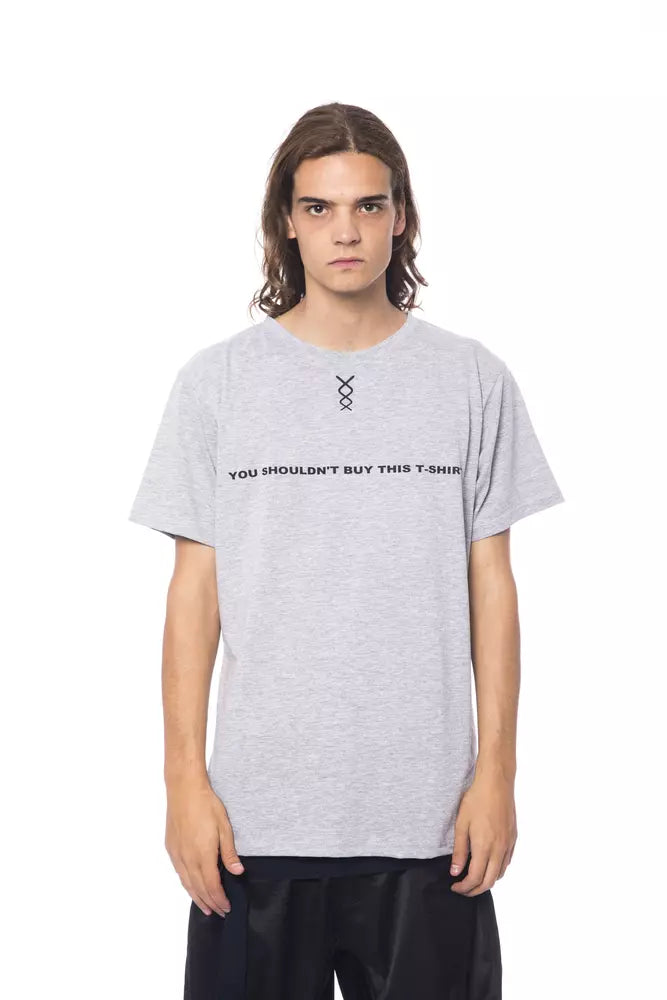Nicolo Tonetto Gray Cotton Men T-shirt