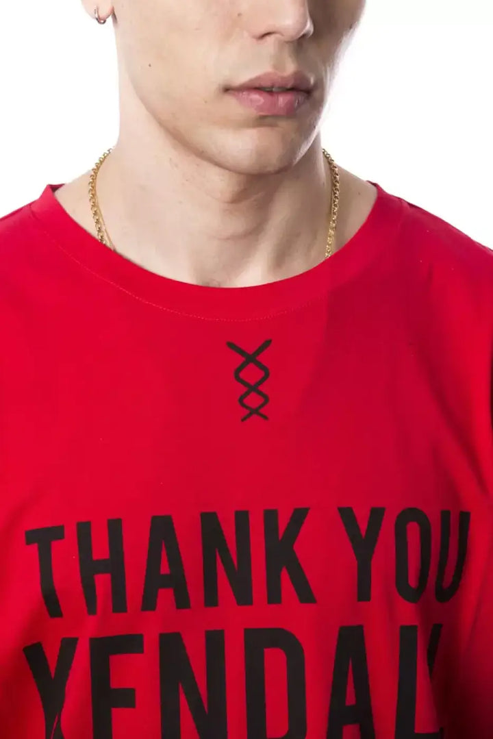 Nicolo Tonetto Red Cotton Men’s T-Shirt