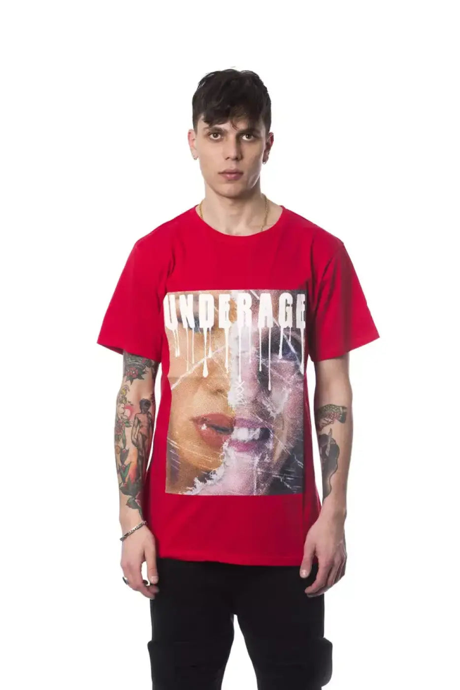 Nicolo Tonetto Red Cotton Men’s T-Shirt