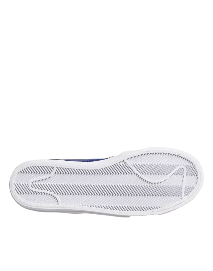 Nike White Blue Lace Up Low Top Drop-Type PRM Sneakers Shoes