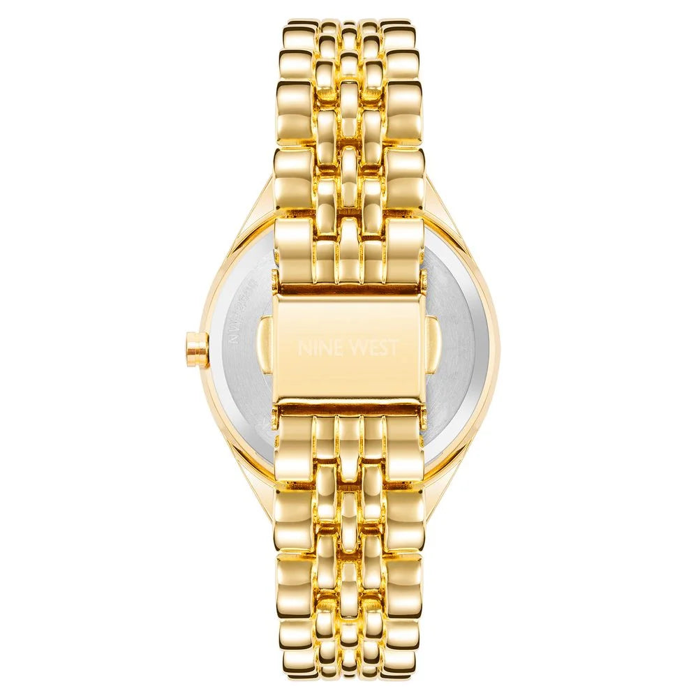 Nine West Gold Metal Dress Watch