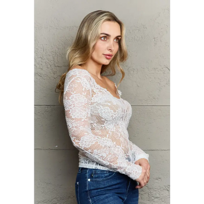 Exquisite Lace Fabric Top for Effortless Feminine Elegance Clothing Tops Trendsi