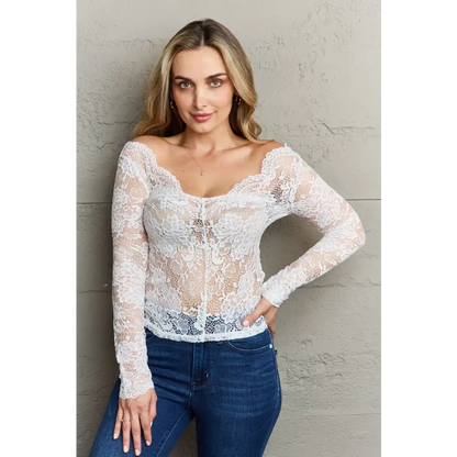 Exquisite Lace Fabric Top for Effortless Feminine Elegance Clothing Tops Trendsi