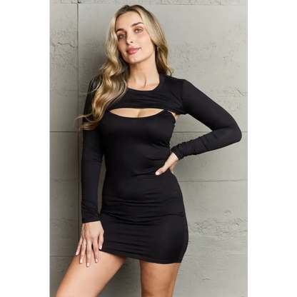 Unleash Your Elegance in Our Strength Bodycon Cutout Mini Dress Clothing Tops Trendsi