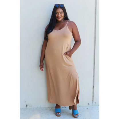 Elevate Your Style with the Slit Maxi Dress from Ninexis Good Energy Clothing Tops Trendsi