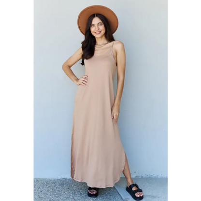 Elevate Your Style with the Slit Maxi Dress from Ninexis Good Energy Clothing Tops Trendsi