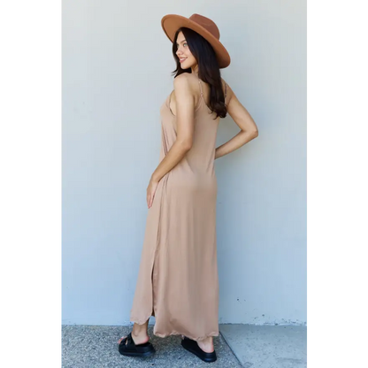 Elevate Your Style with the Slit Maxi Dress from Ninexis Good Energy Clothing Tops Trendsi