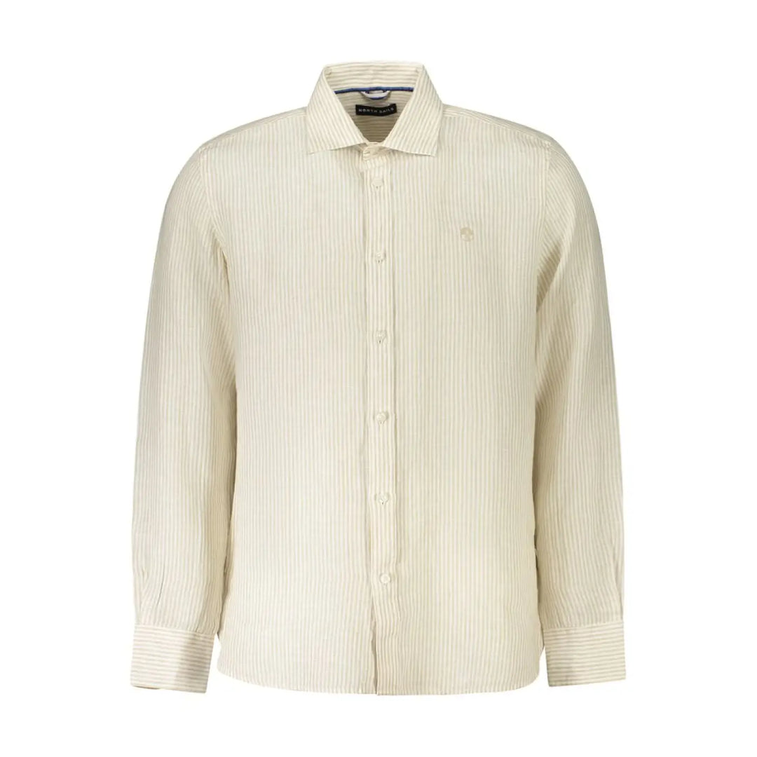 North Sails Beige Linen Men Shirt