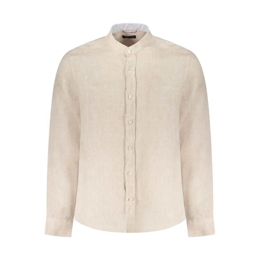 North Sails Beige Linen Men Shirt