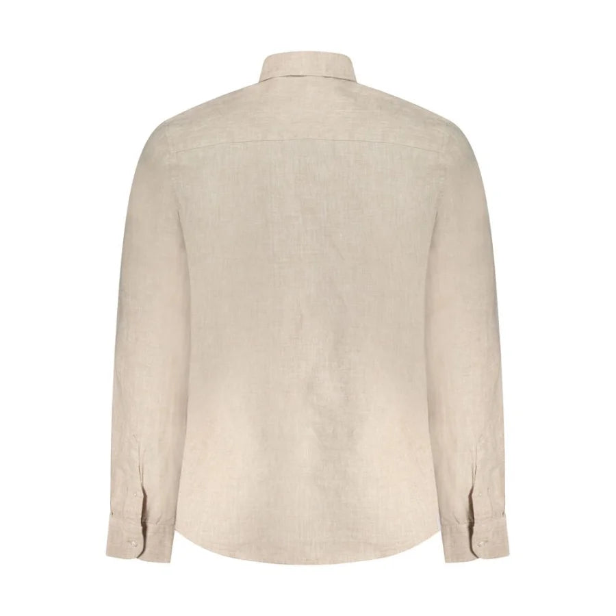 North Sails Beige Linen Men Shirt