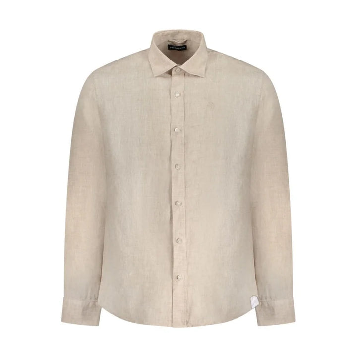North Sails Beige Linen Men Shirt