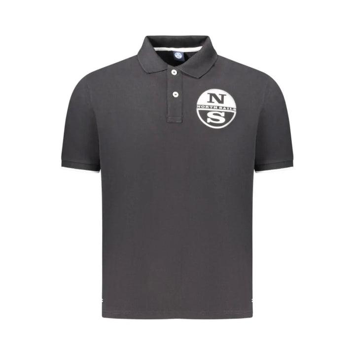 North Sails Black Cotton Men Polo