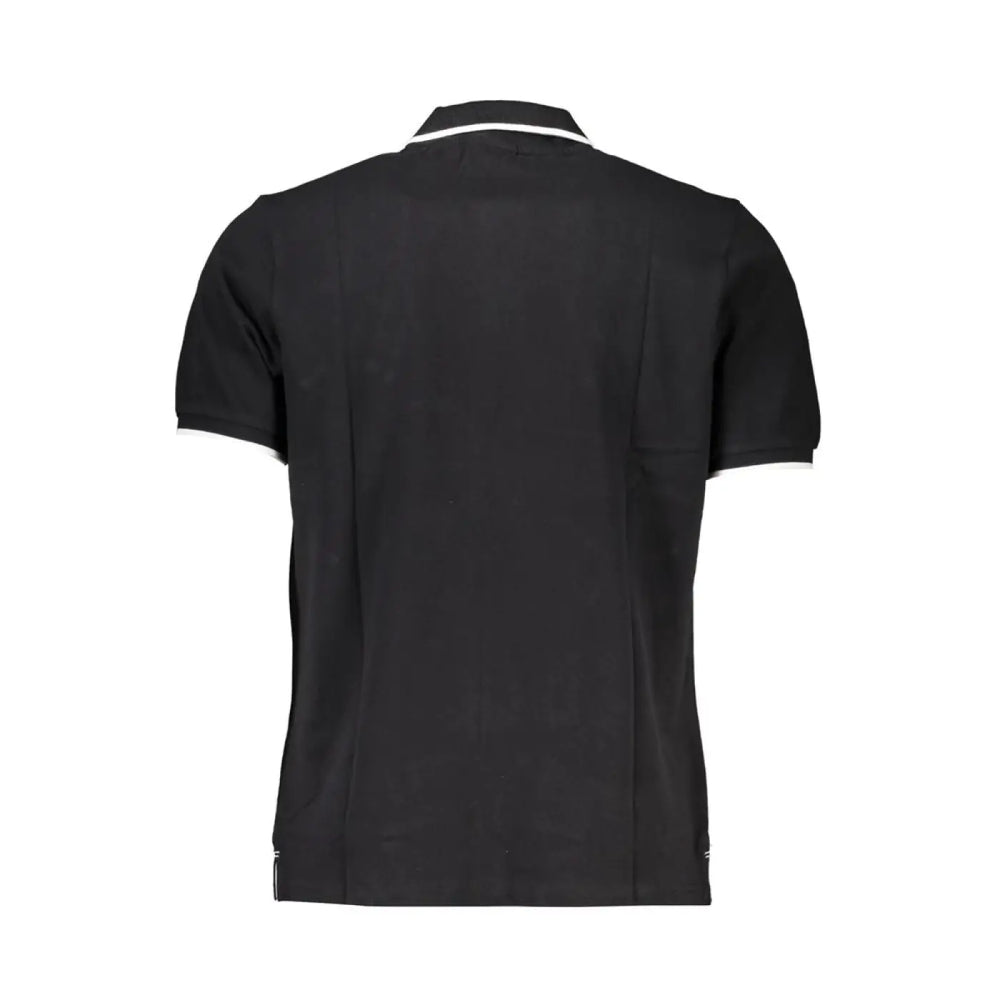 North Sails Black Cotton Men Polo Shirt