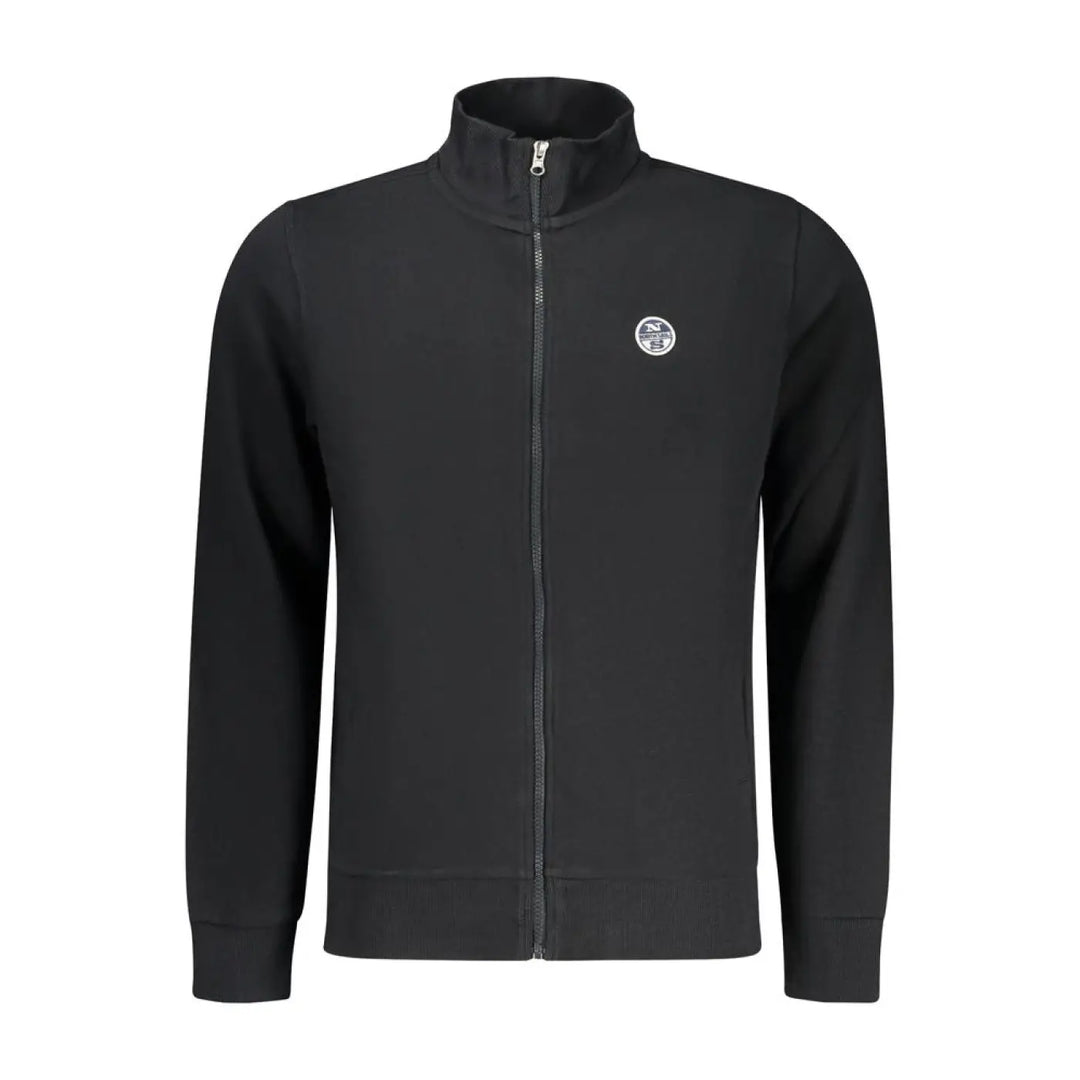 North Sails Black Cotton Men Sweatshirt