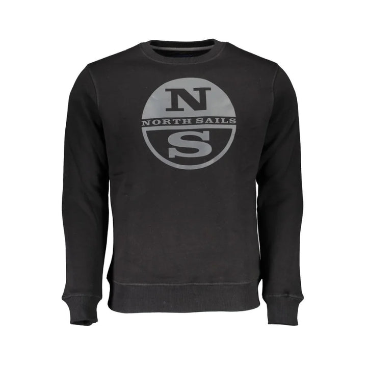 North Sails Black Cotton Men Sweatshirt