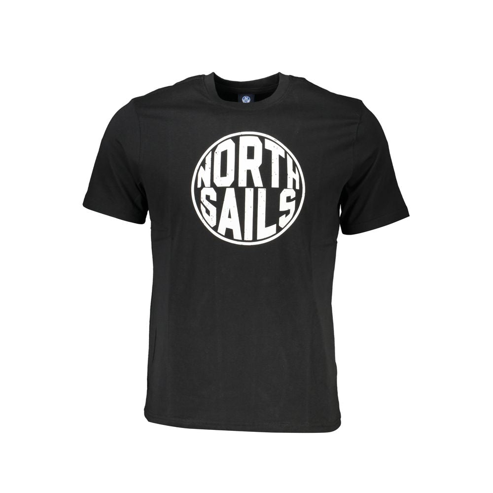 North Sails Black Cotton Men T-shirt