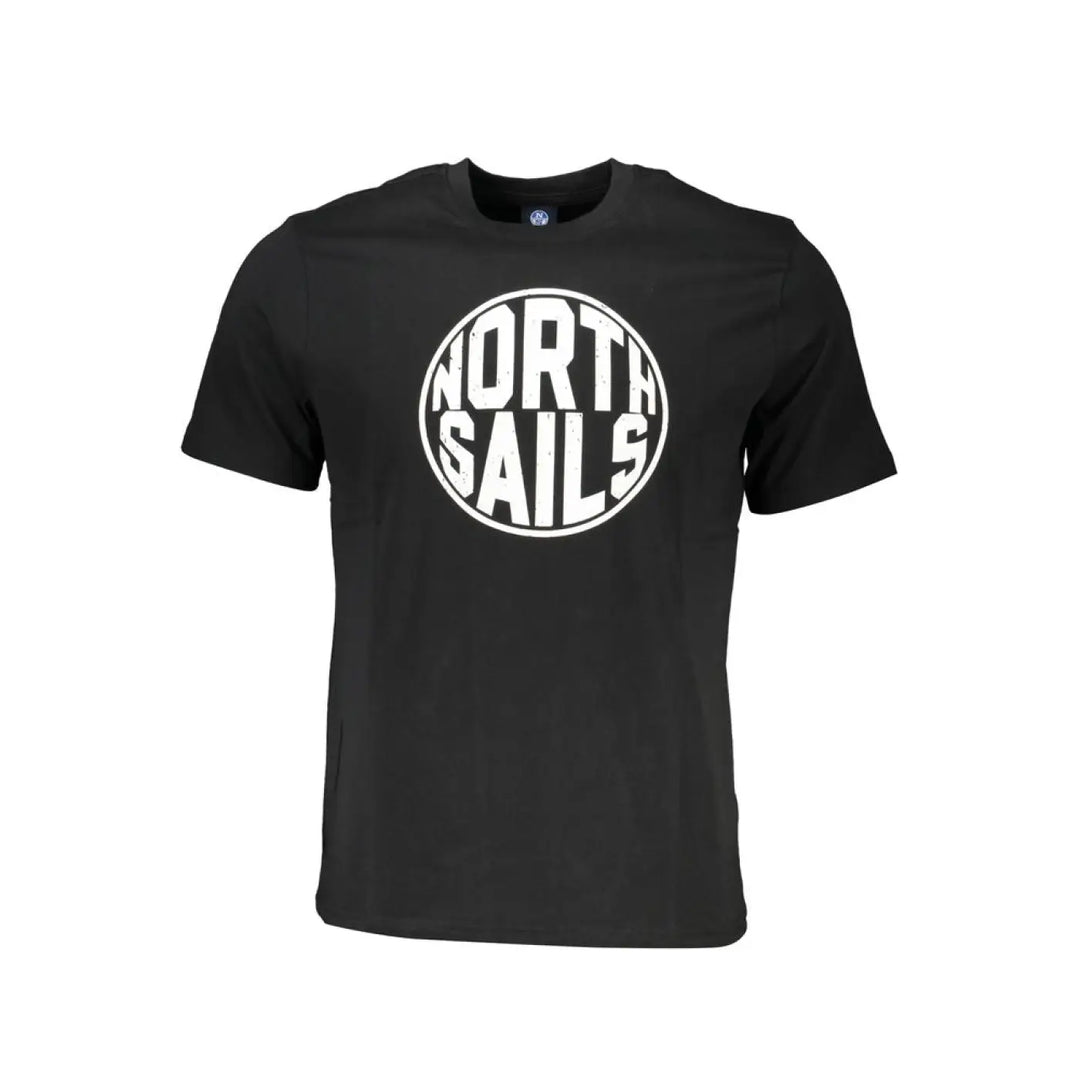 North Sails Black Cotton Men T-shirt