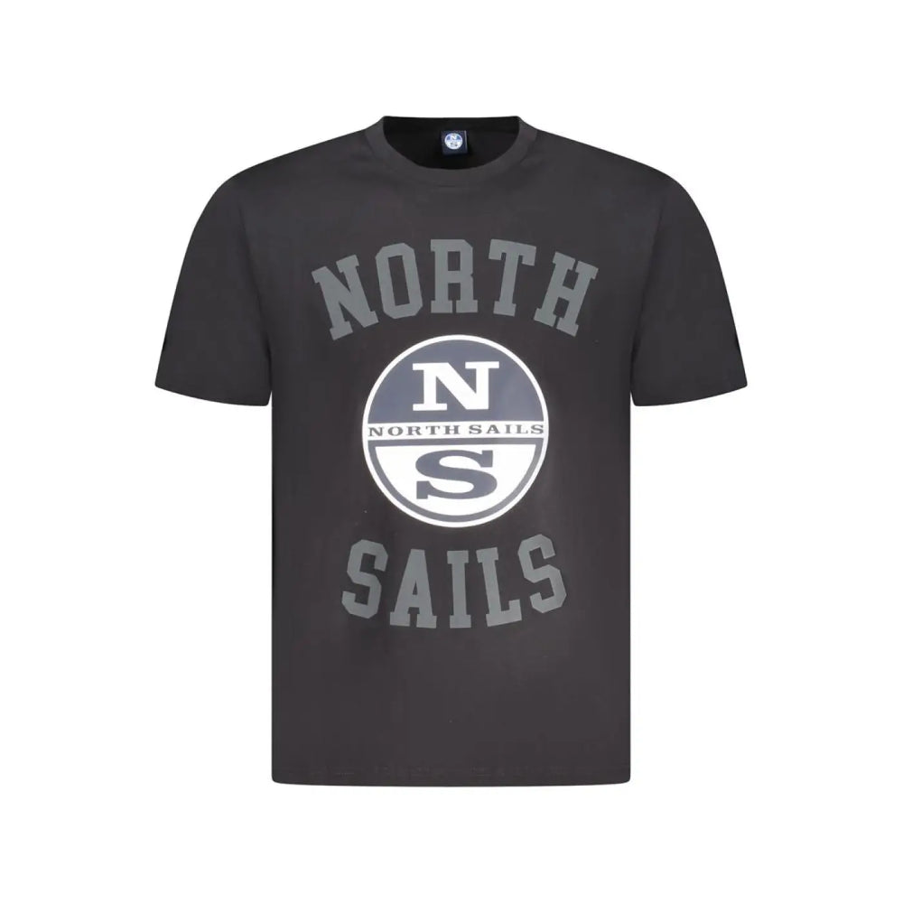 North Sails Black Cotton Men T-shirt