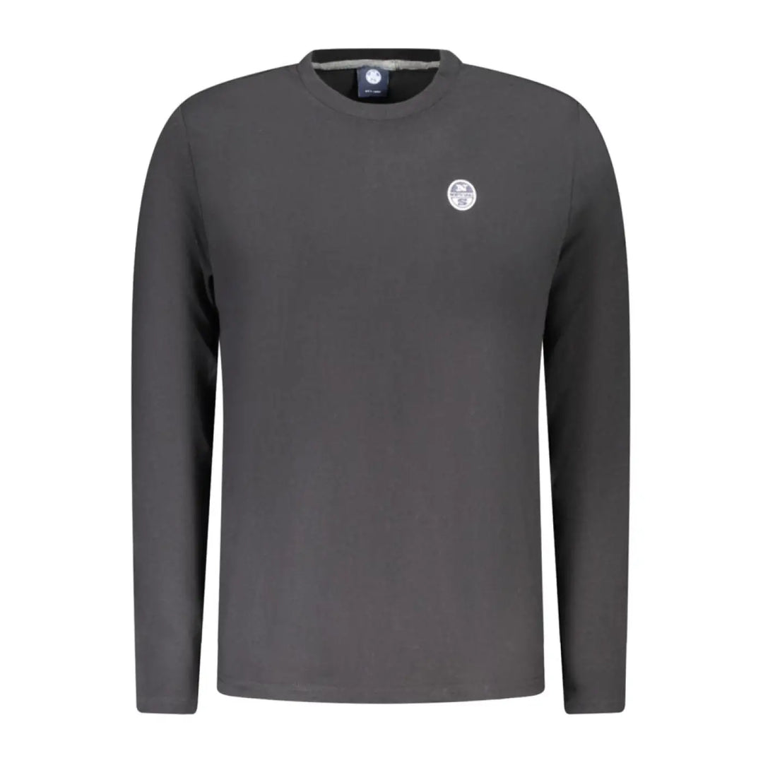 North Sails Black Cotton Men T-Shirt