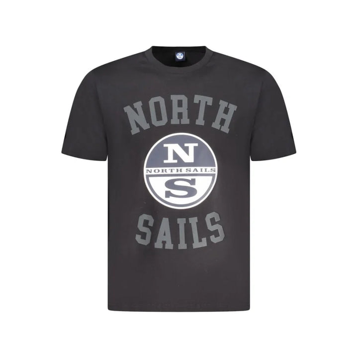 North Sails Black Cotton Men T-Shirt