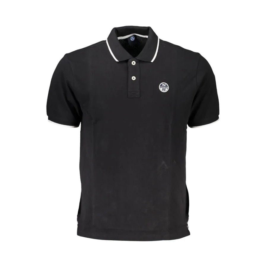 North Sails Black Cotton Men’s Polo Shirt