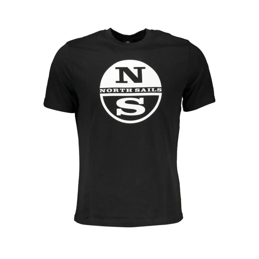 North Sails Black Cotton Men’s T-Shirt
