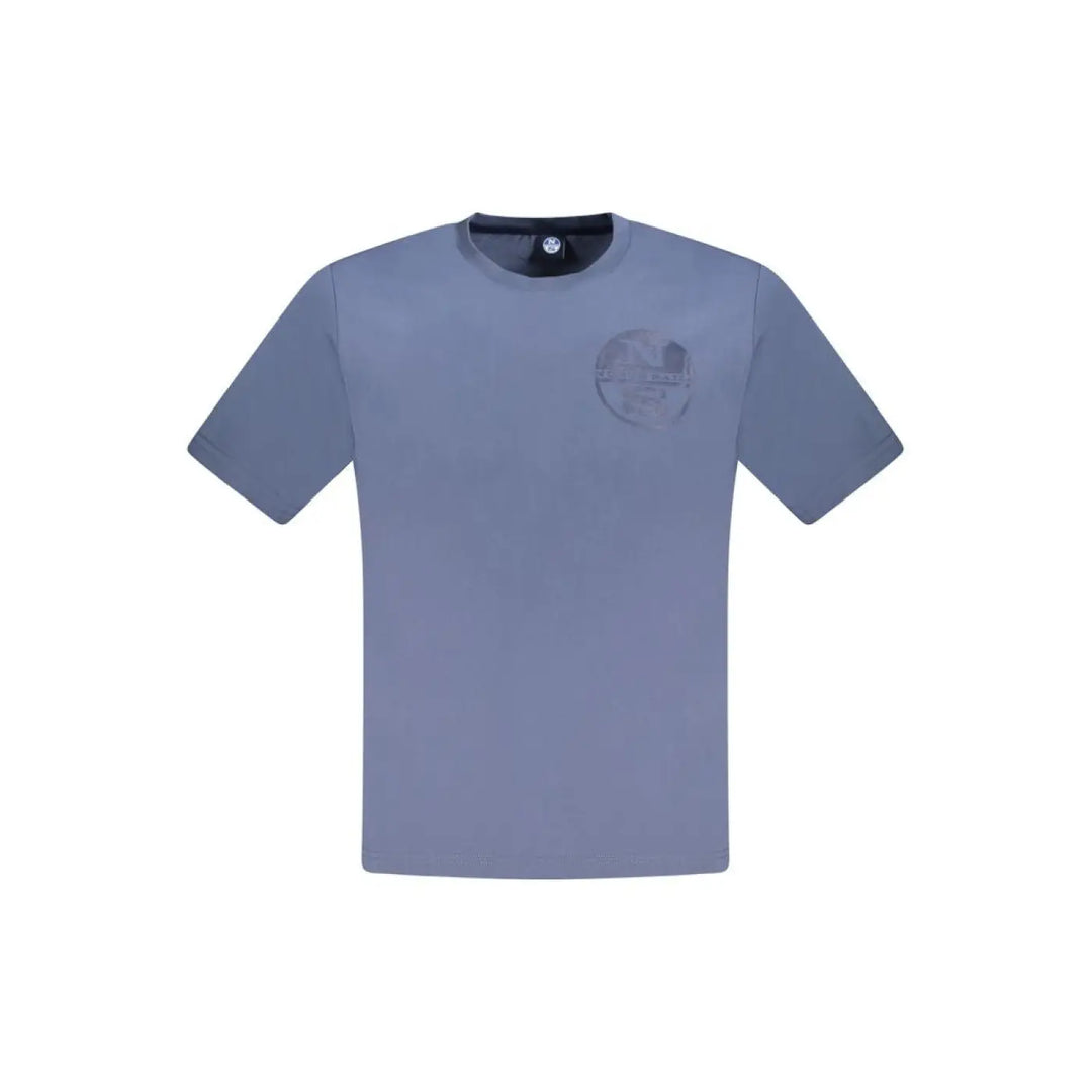 North Sails Blu Cotton Men T-shirt