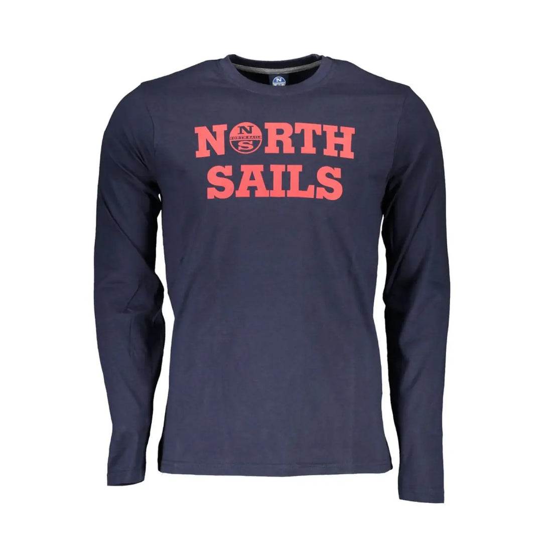 North Sails Blu Cotton Men T-shirt