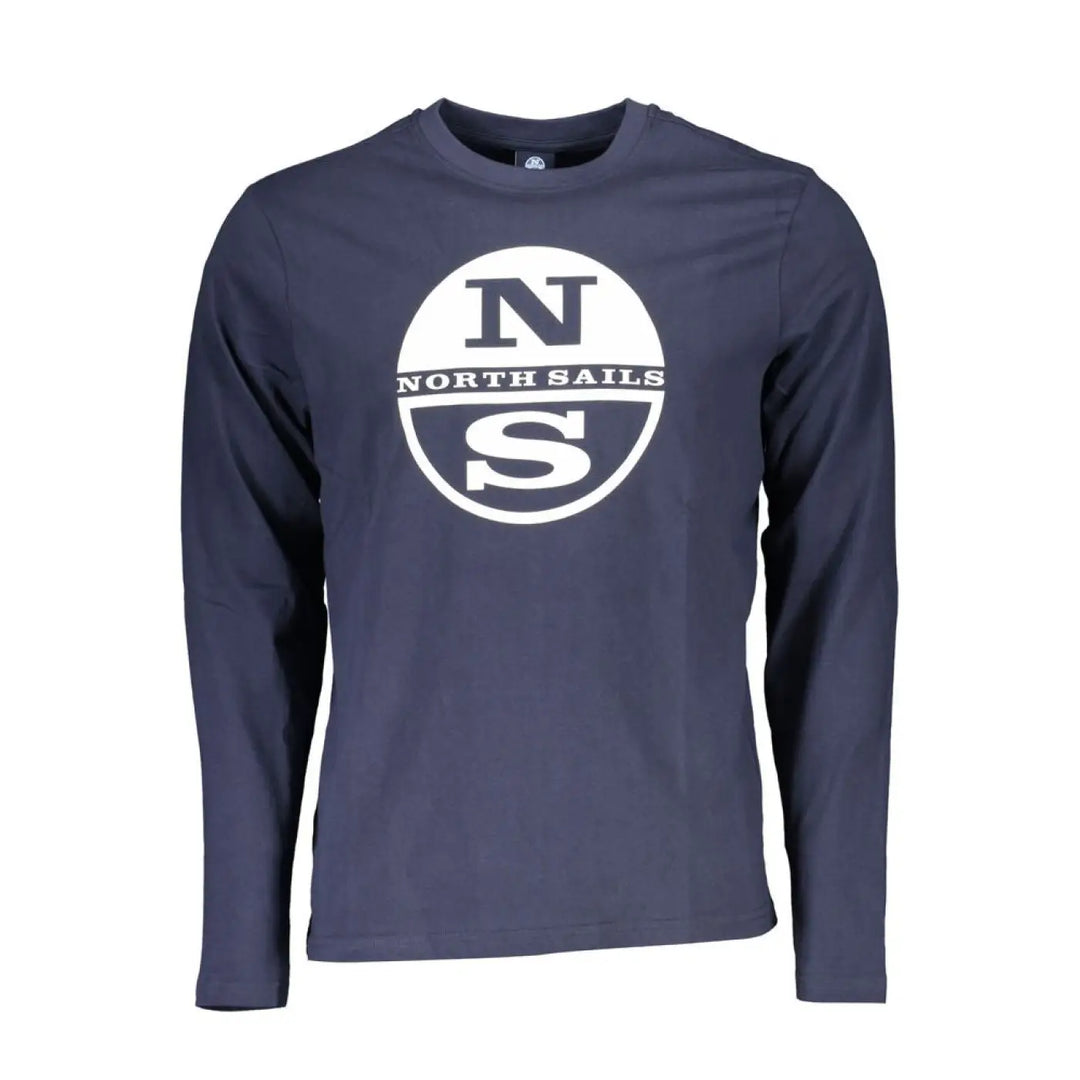North Sails Blu Cotton Men T-Shirt