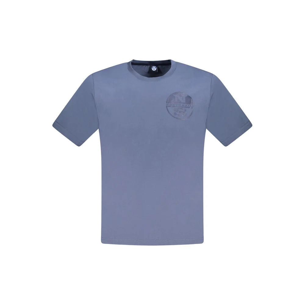 North Sails Blu Cotton Men T-Shirt