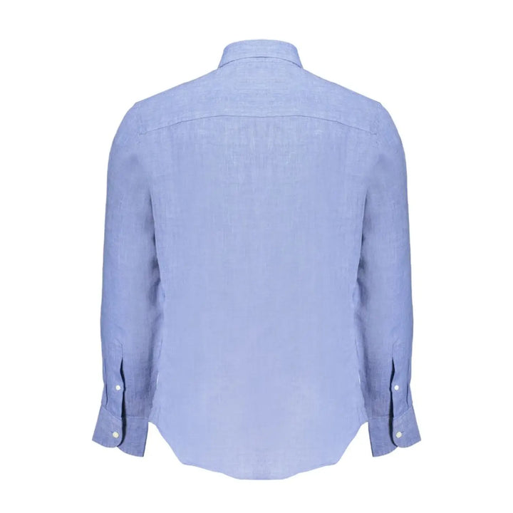 North Sails Blu Linen Men Shirt