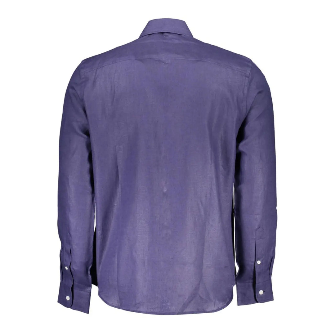 North Sails Blu Linen Men Shirt