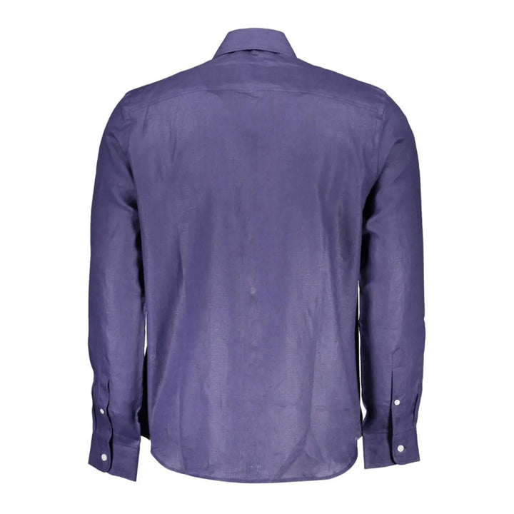 North Sails Blu Linen Men Shirt