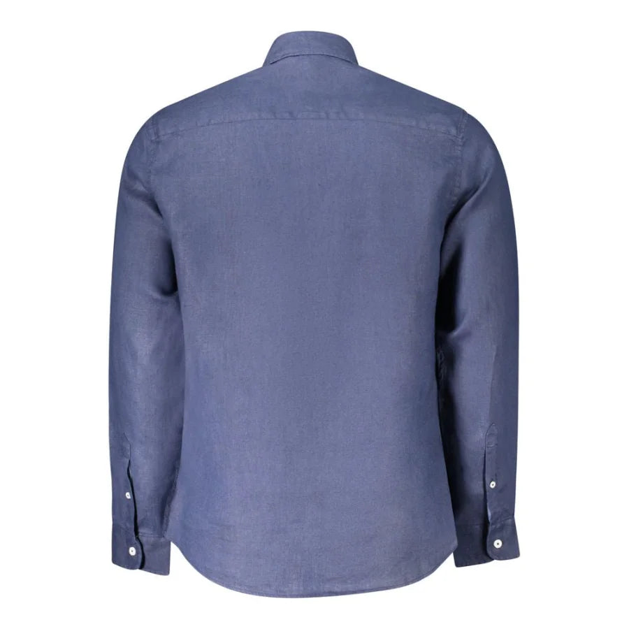 North Sails Blu Linen Men Shirt