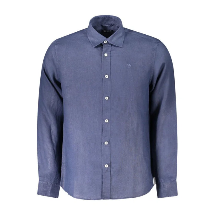 North Sails Blu Linen Men Shirt