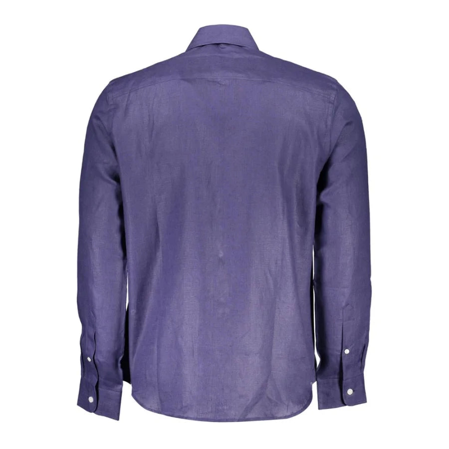 North Sails Blu Linen Men Shirt