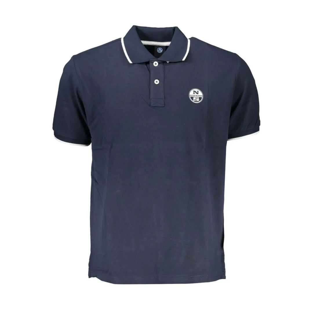 North Sails Blue Cotton Men Polo Shirt