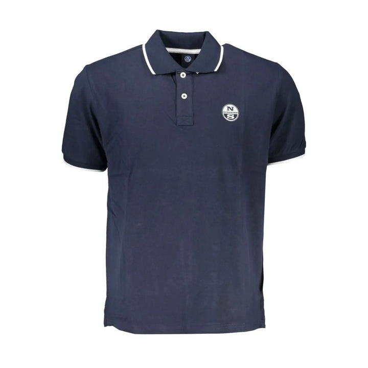 North Sails Blue Cotton Men Polo Shirt