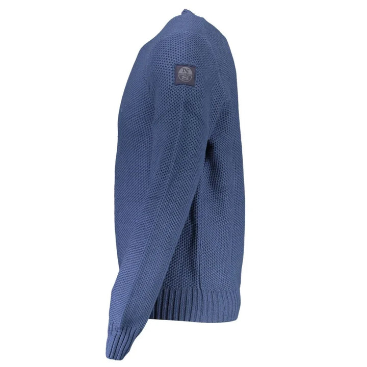 North Sails Blue Cotton Men Sweater