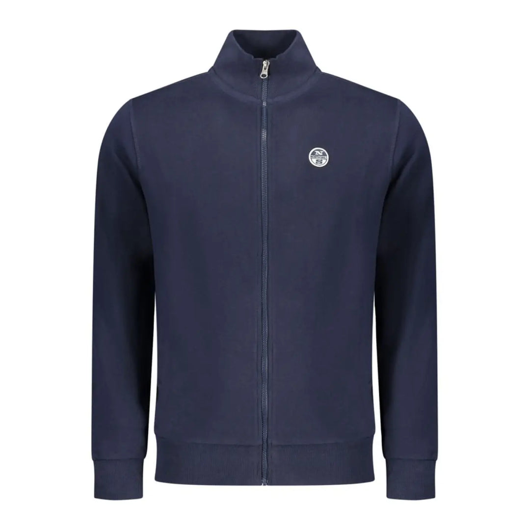North Sails Blue Cotton Men Sweatshirt